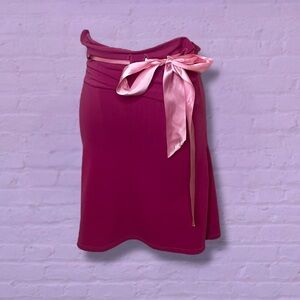 Elegant Pink Skirt with Bow Accent